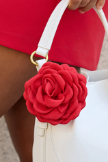 Womens Red 4'' Rose Brooch Pin | CicyBell