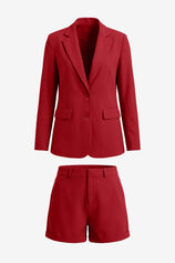 Womens Red Blazer Matching Shorts Sets | CicyBell