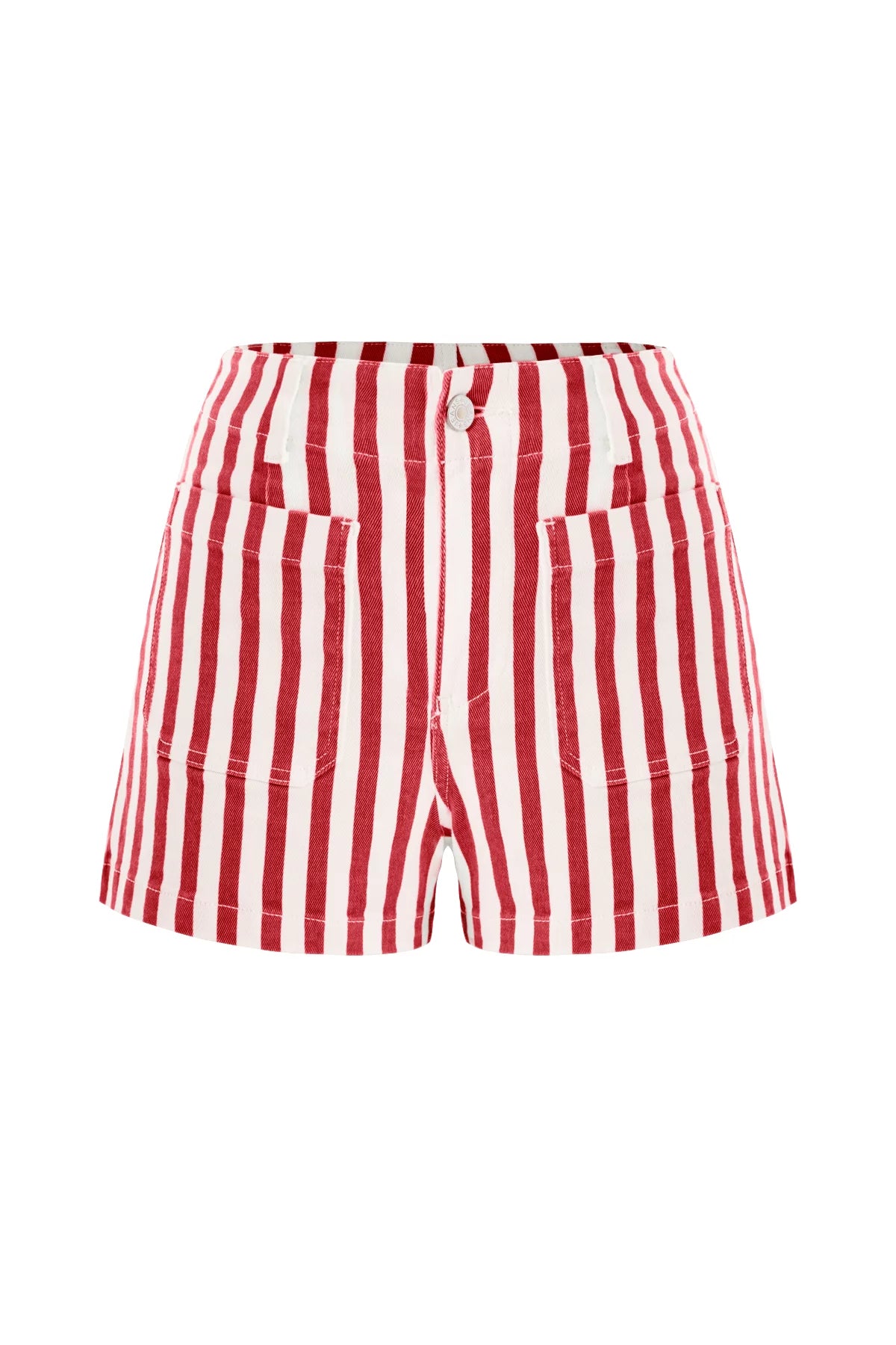 Womens Red Summer Striped Shorts | CicyBell
