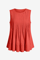 Womens Red Peplum Casual Babydoll Tops | CicyBell