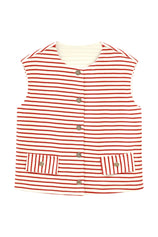 Womens Red Summer Striped Vest | CicyBell