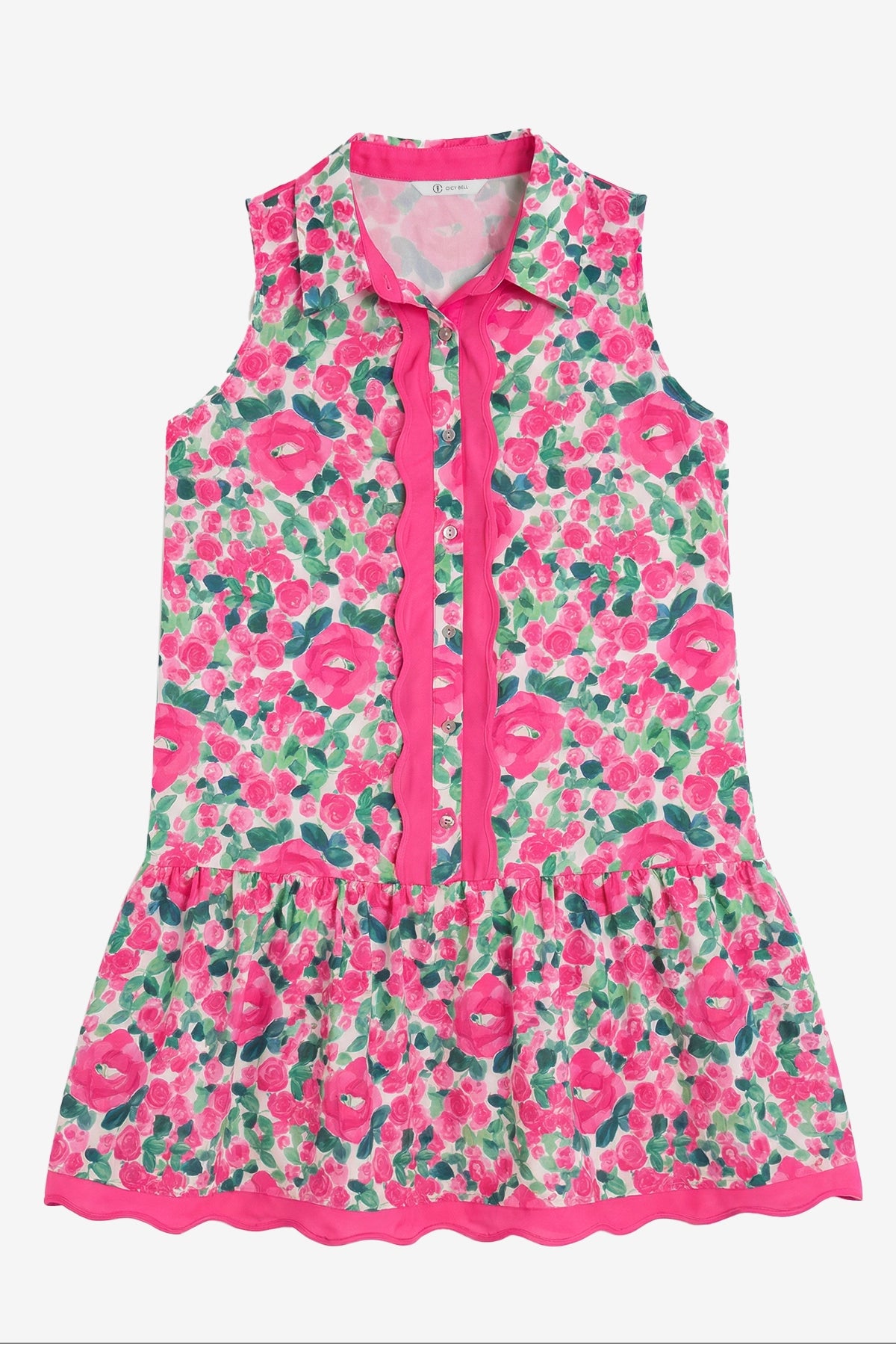 Womens Rose Red Floral Mini Dress | CicyBell
