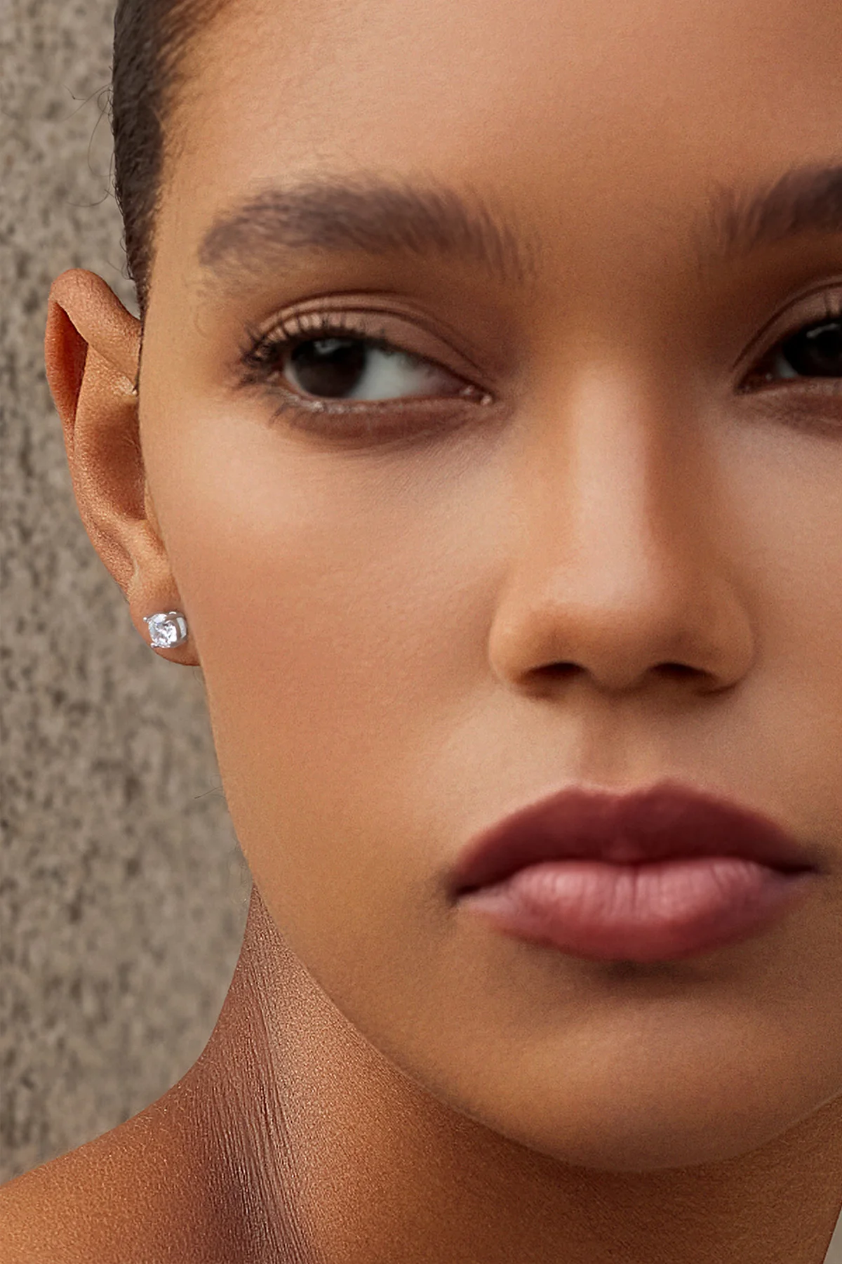 Womens Silver Flat Back Stud Earrings | CicyBell