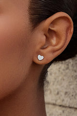 Womens Silver Flat Back Stud Earrings | CicyBell