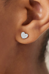 Womens Silver Flat Back Stud Earrings | CicyBell