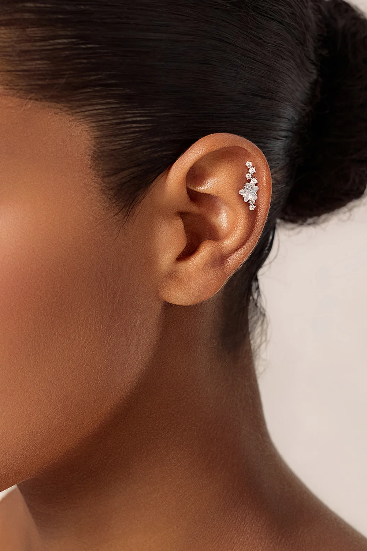 Womens Silver Flat Back Stud Earrings | CicyBell