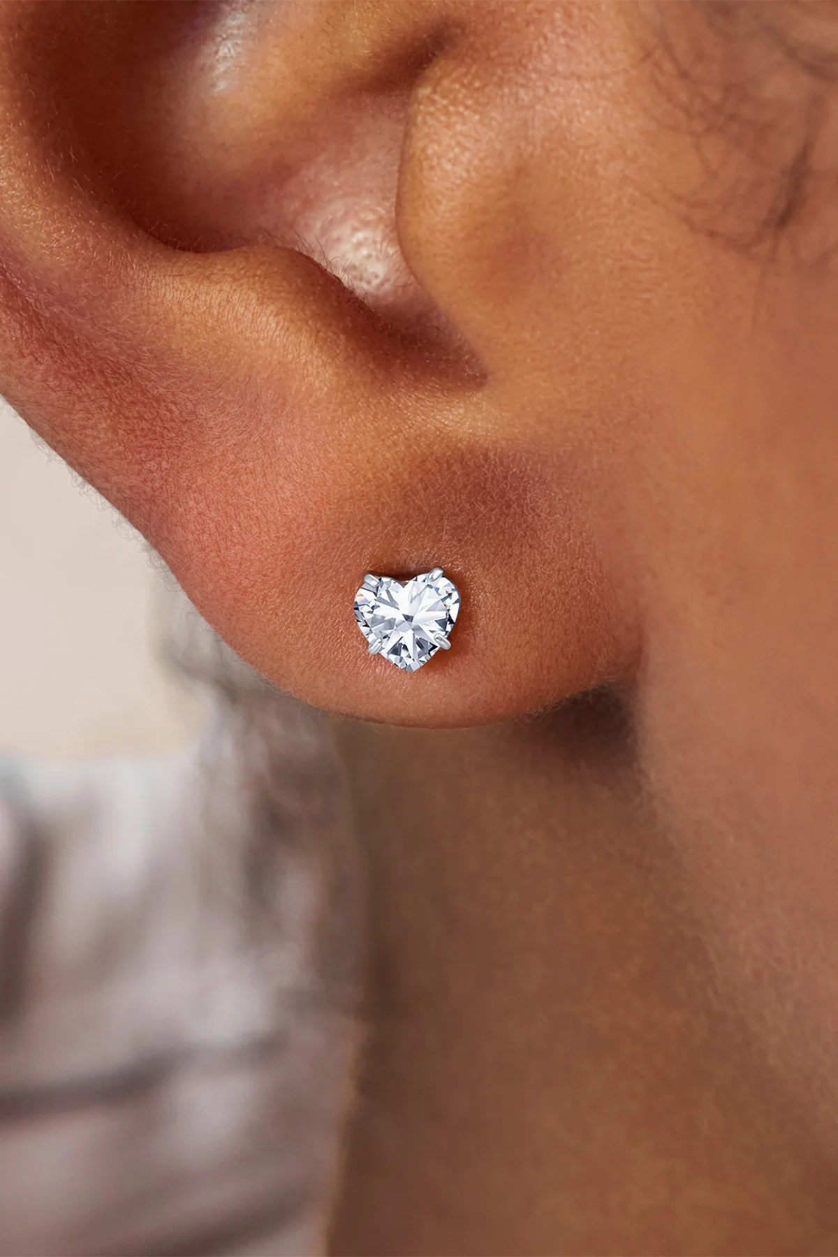 Womens Silver Flat Back Stud Earrings | CicyBell