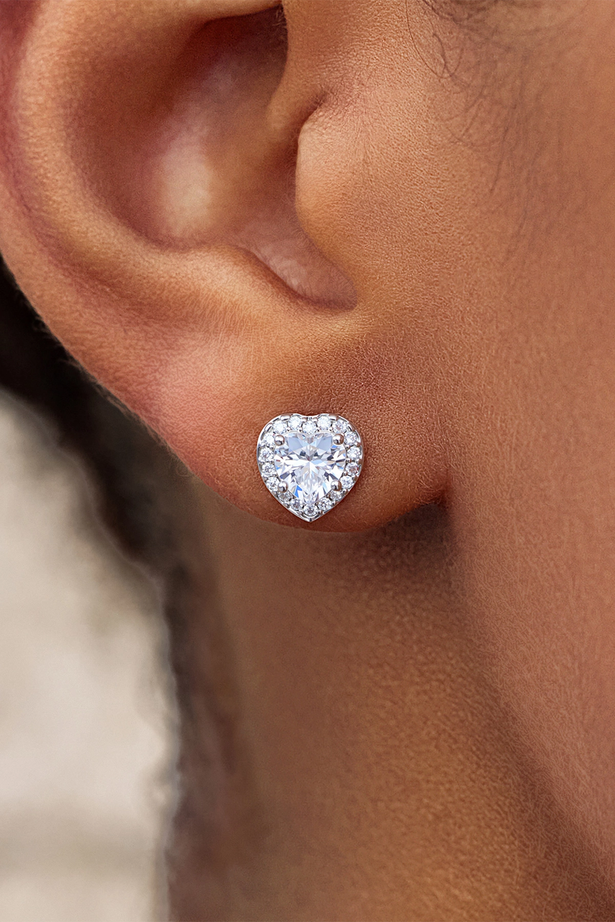 Womens Silver Flat Back Stud Earrings | CicyBell