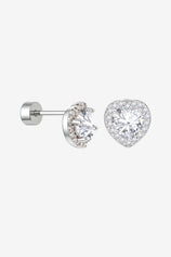Womens Silver Flat Back Stud Earrings | CicyBell