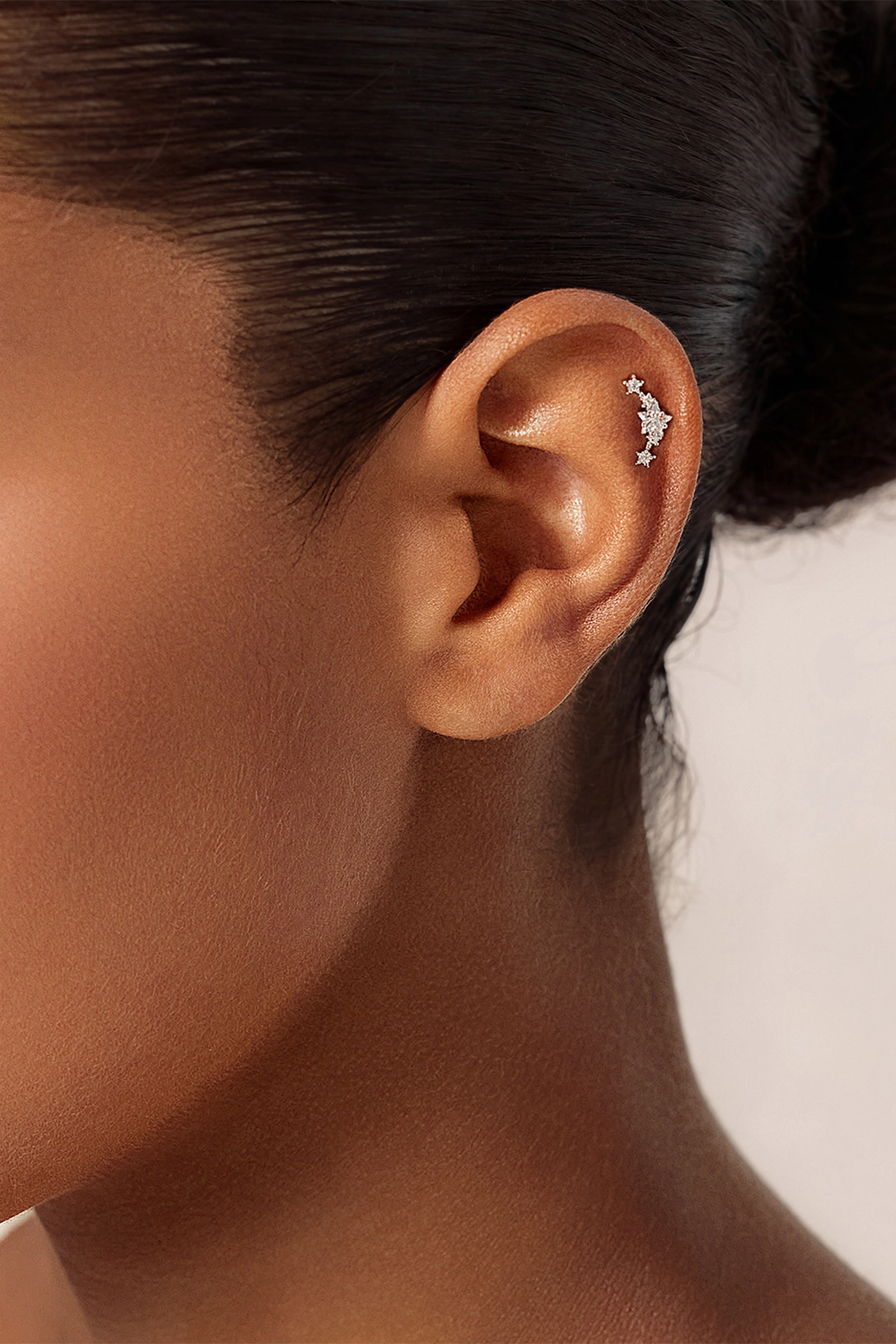 Womens Silver Flat Back Stud Earrings | CicyBell