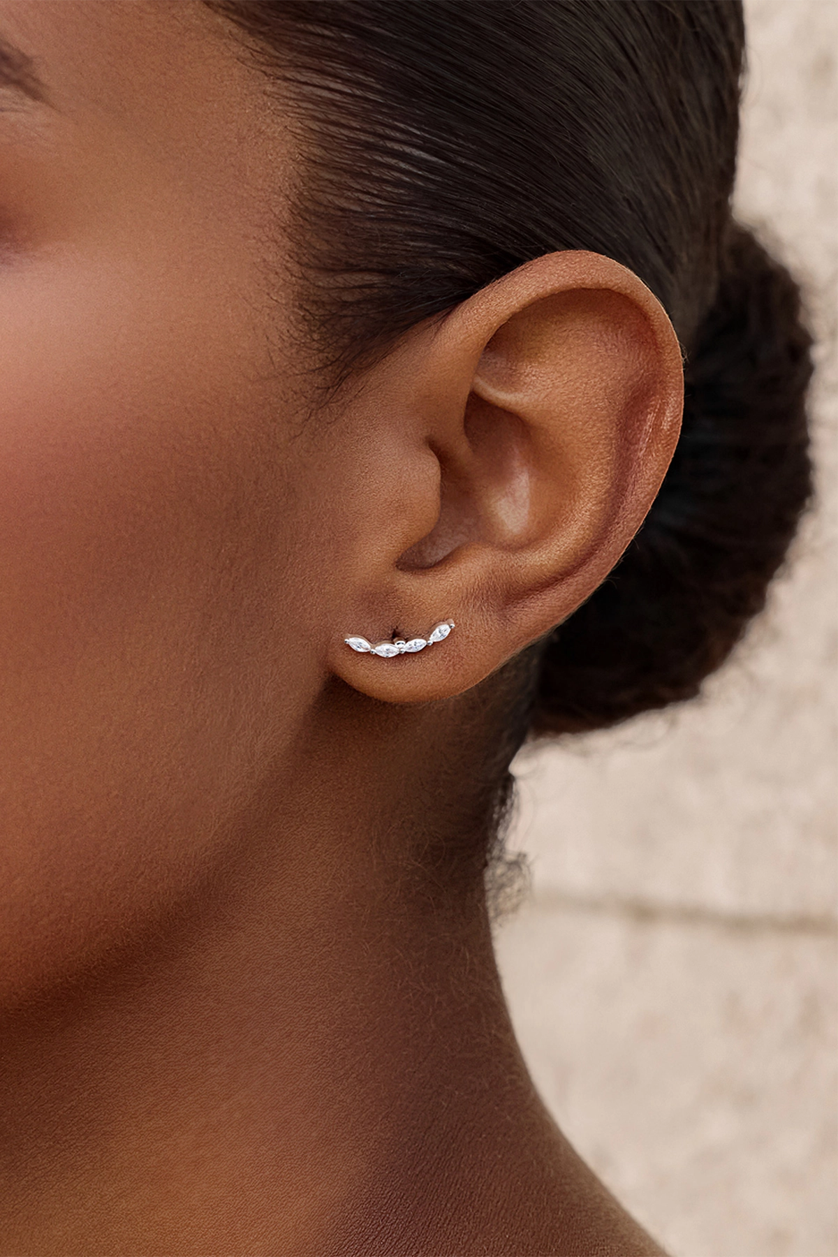 Womens Silver Flat Back Stud Earrings | CicyBell