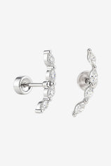 Womens Silver Flat Back Stud Earrings | CicyBell