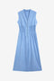 Cicy Bell Women's V-Neck Jumpsuit featuring a bold exposed front zipper and a flattering smocked waist. This one-and-done wide-leg outfit offers a sophisticated silhouette and functional side pockets for summer weddings or casual nights out.
