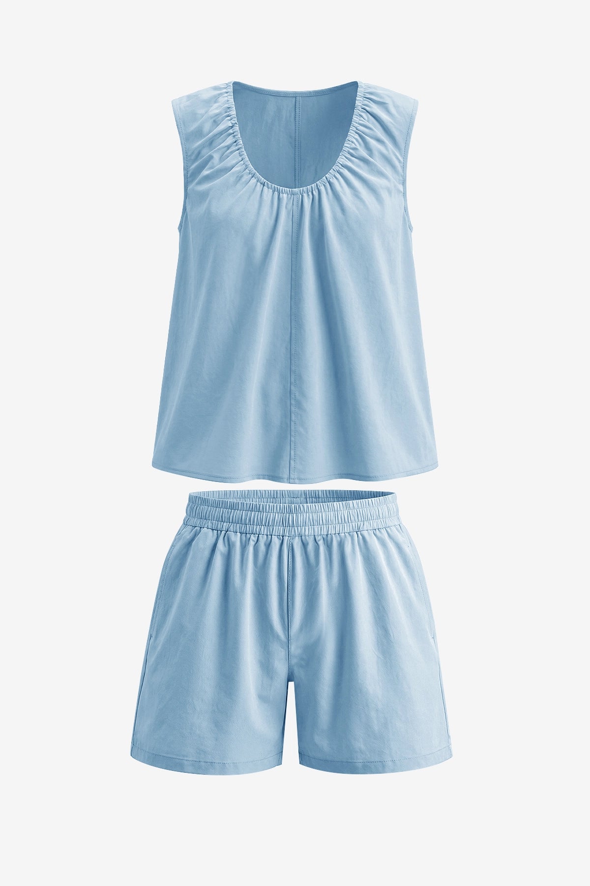 Womens Sky Blue Summer 2 Piece Sets  | CicyBell