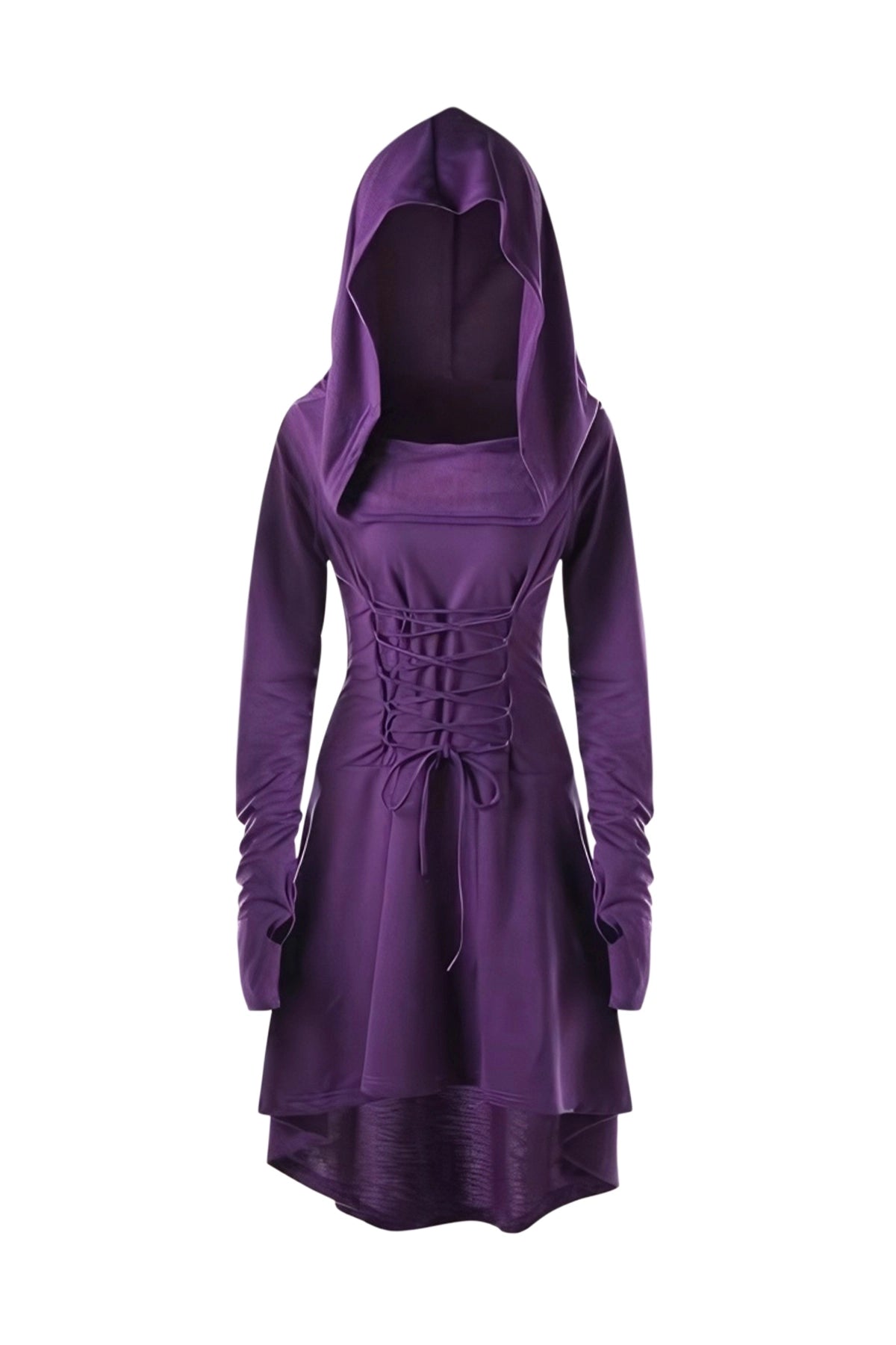 Womens Violet Hooded Lace Up Renaissance Dress | CicyBell