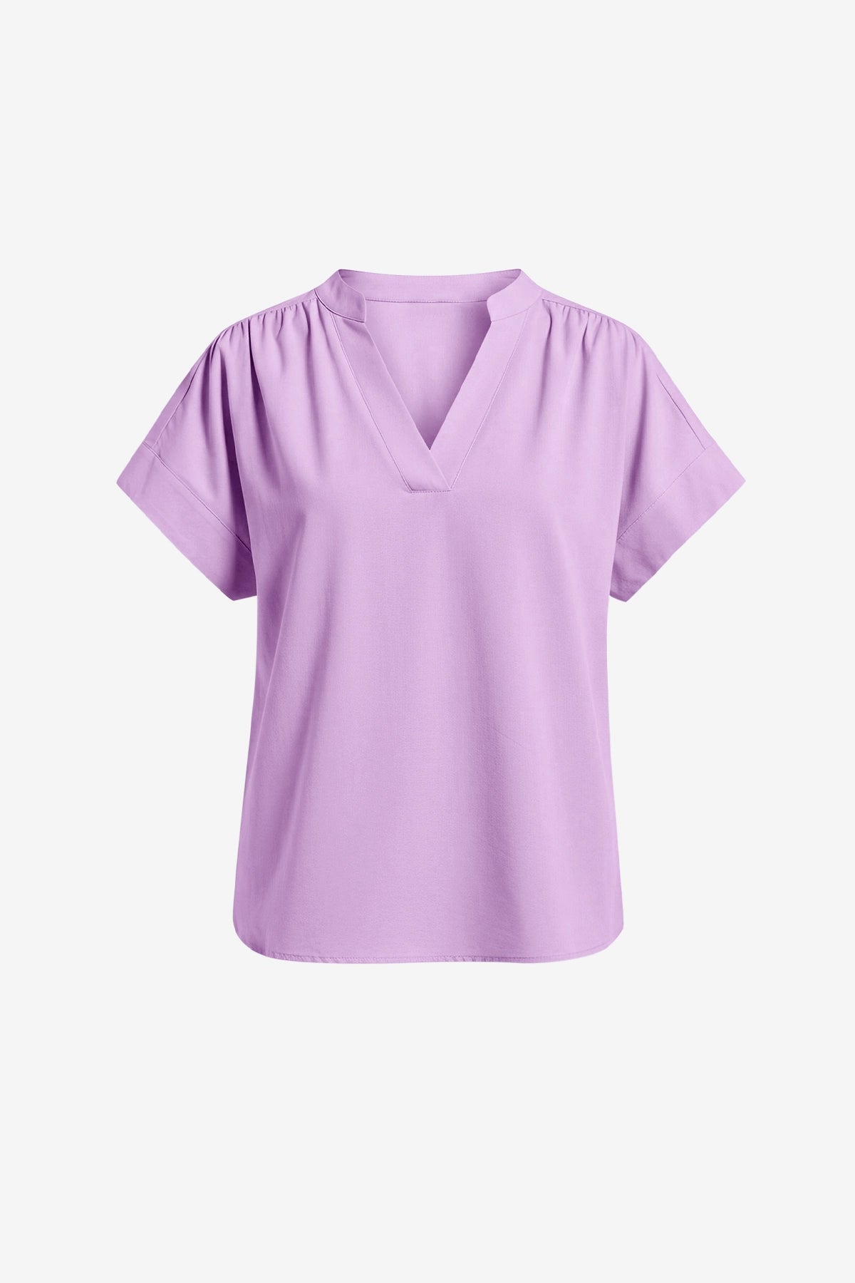 Womens Violet V Neck Blouse Tops  | CicyBell