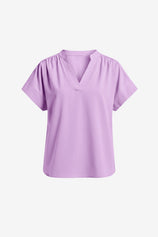 Womens Violet V Neck Blouse Tops  | CicyBell