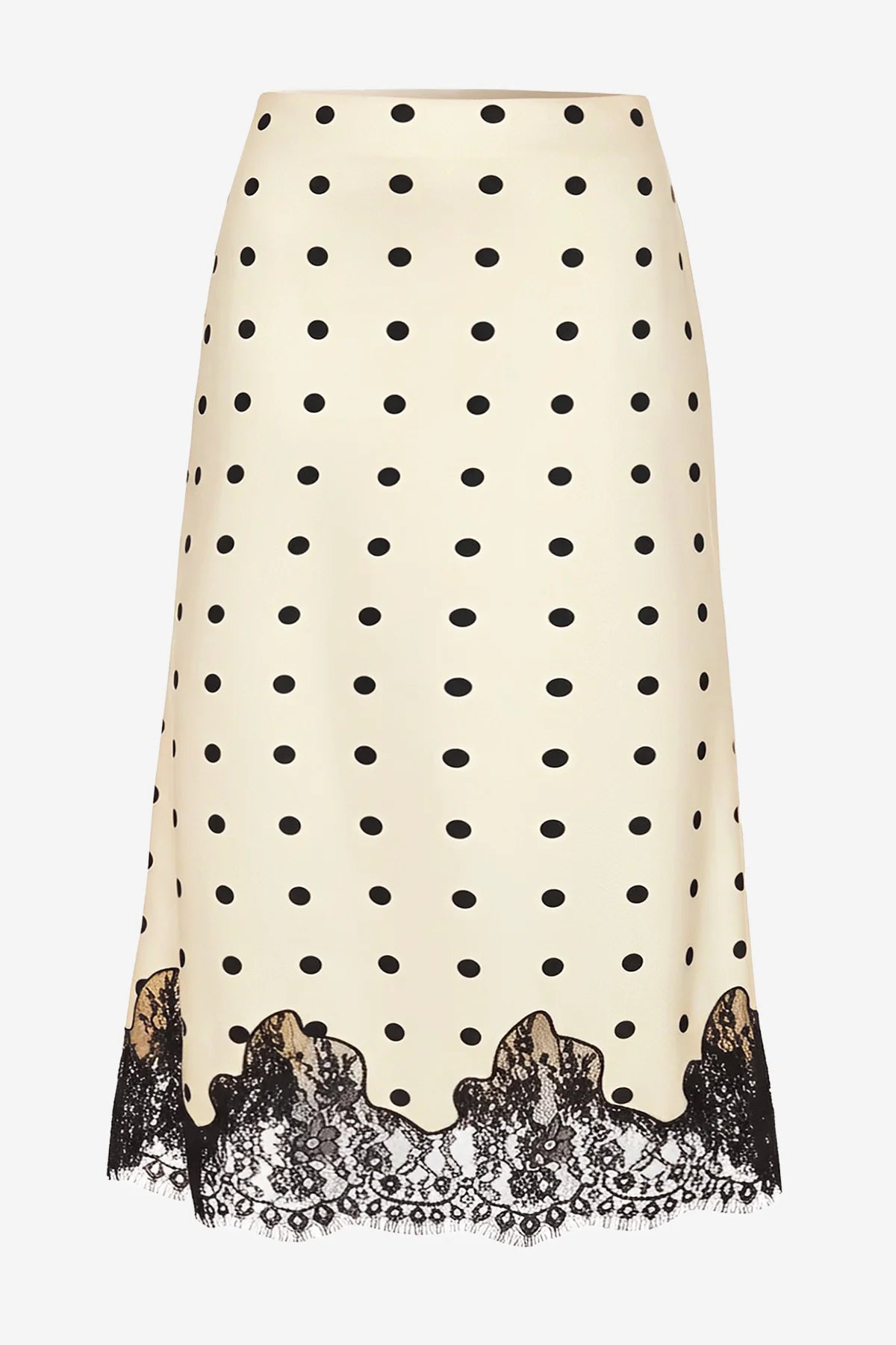 Womens Wave Point Color Silk Satin Midi Skirts | CicyBell