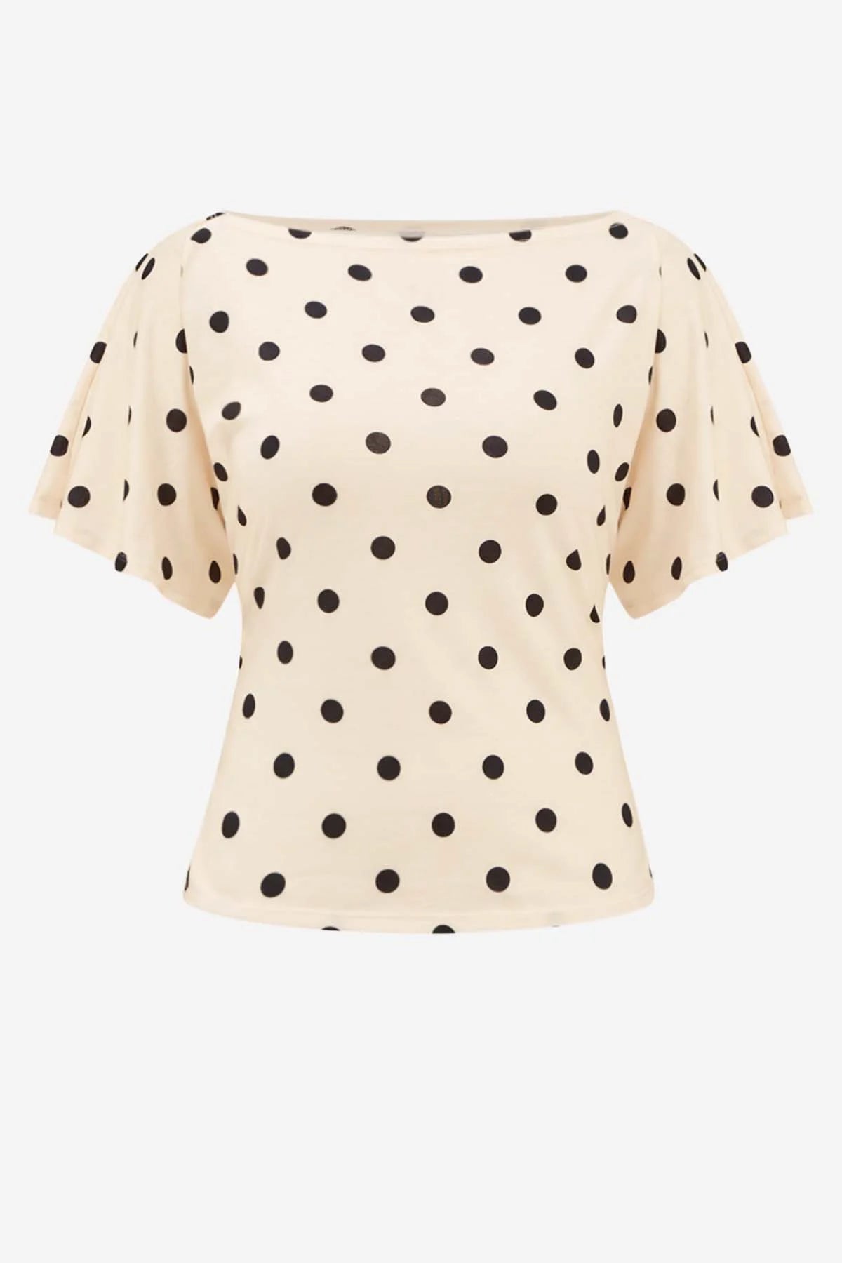Womens Wave Point Color Wrap Polka Dots Tops | CicyBell