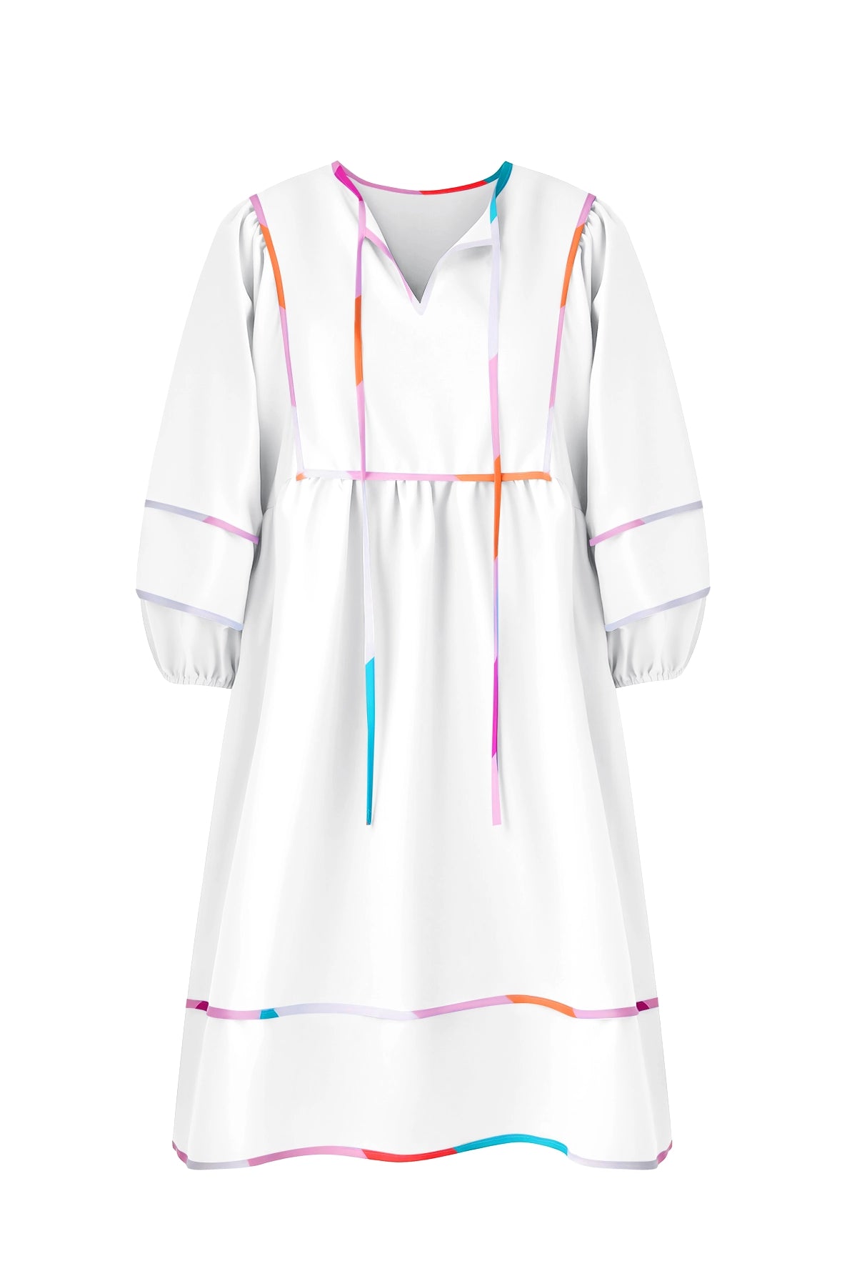 Cicy Bell Womens White Babydoll Mini Dresses