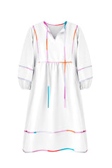 Cicy Bell Womens White Babydoll Mini Dresses