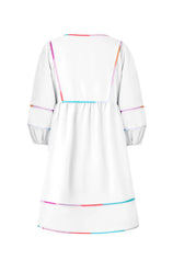 Cicy Bell Womens White Babydoll Mini Dresses