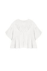 Cicy Bell Womens White Babydoll Tops