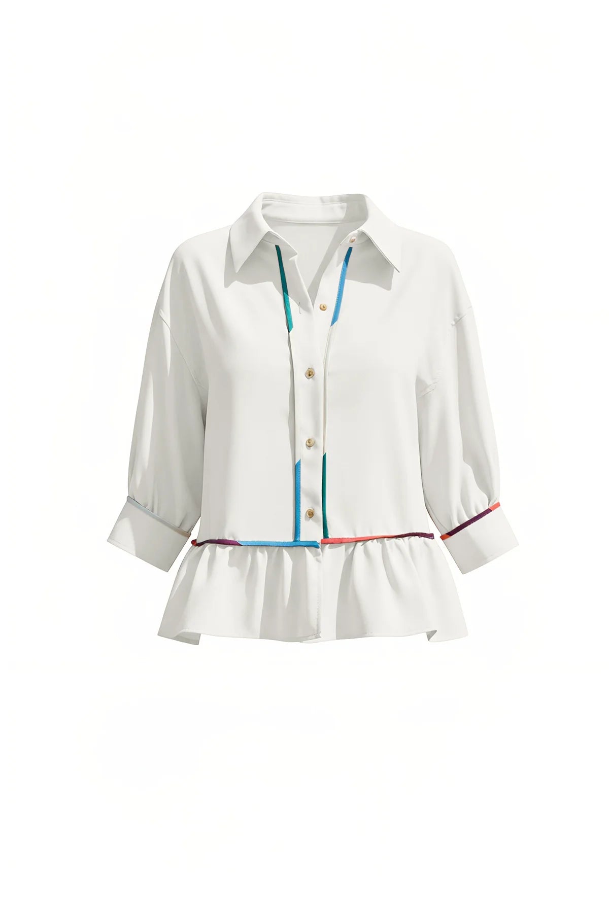 Womens White Summer Button Down Blouses | CicyBell