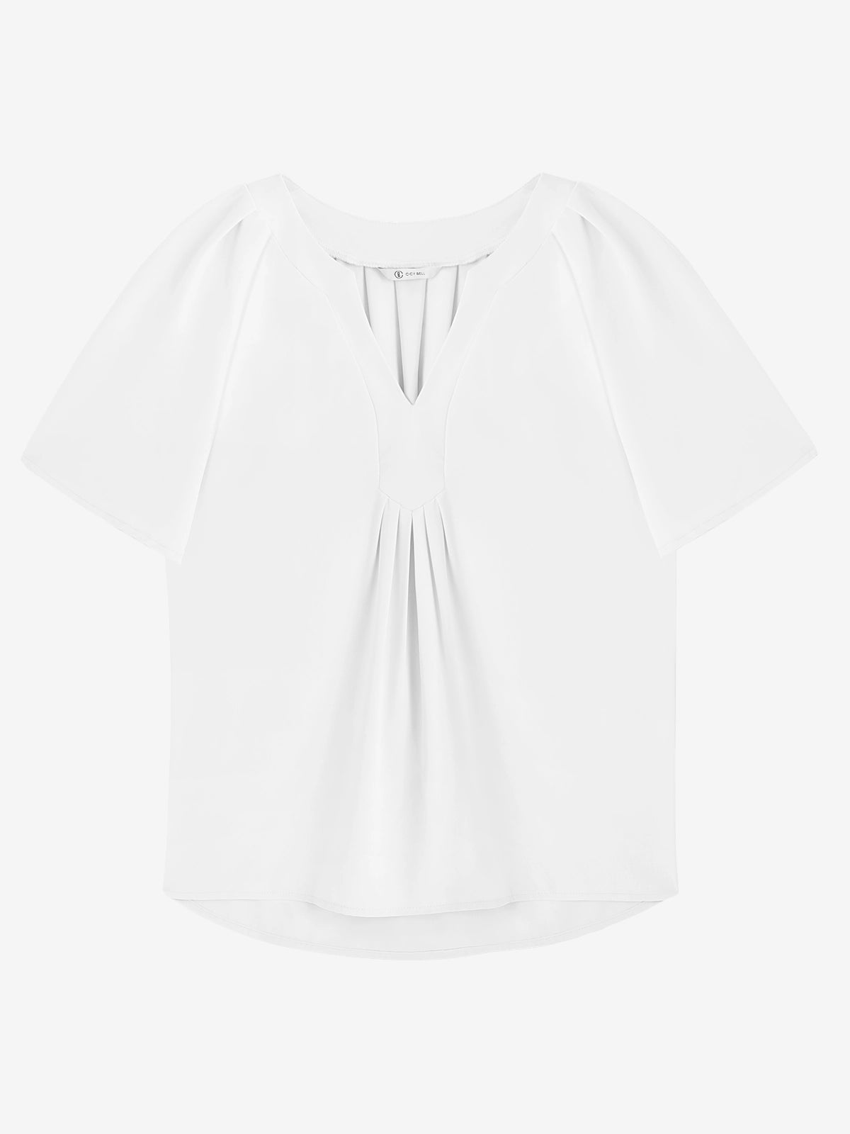 Womens White V Neck Blouse | CicyBell