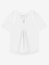 Womens White V Neck Blouse | CicyBell