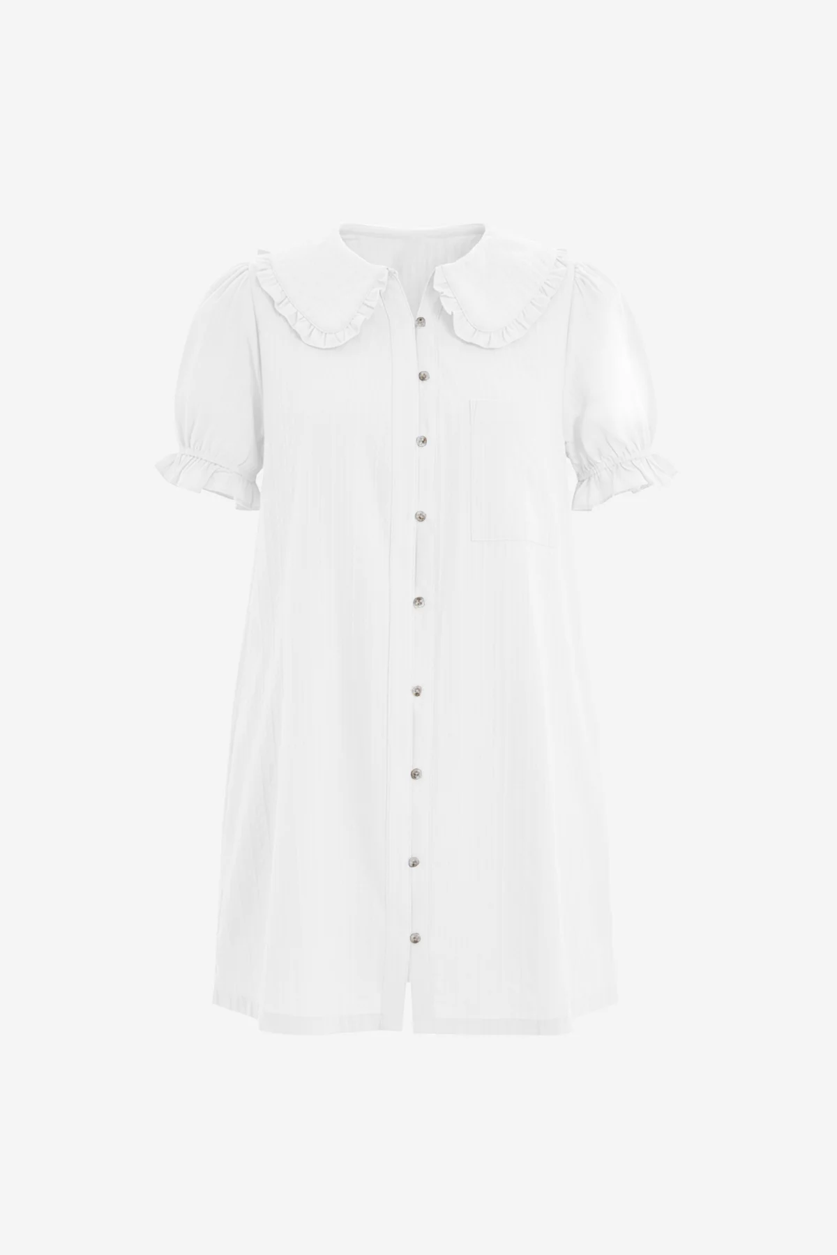 Womens White Mini Shirt Dress  | CicyBell