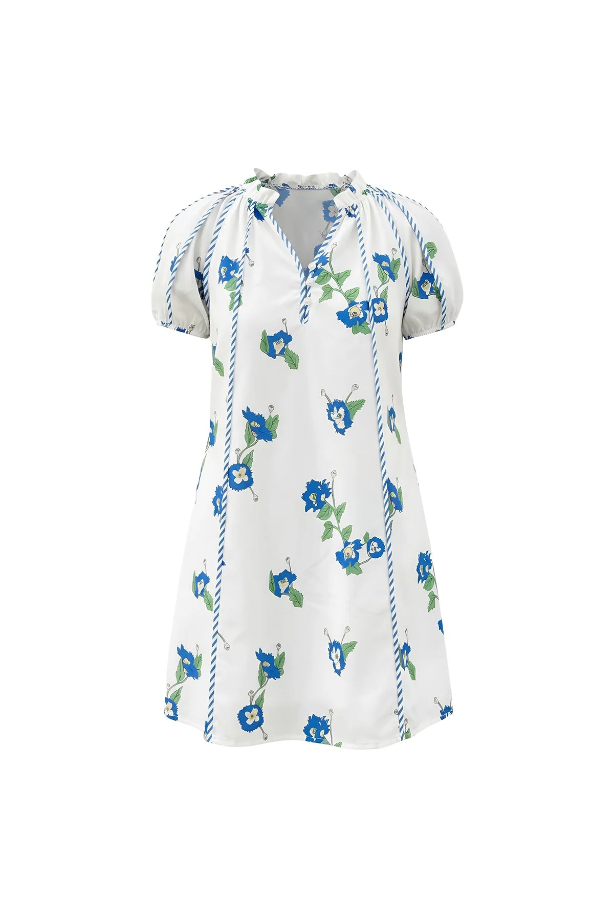 Womens White Puff Sleeve Mini Dresses | CicyBell
