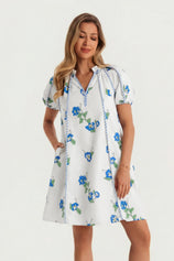 Womens White Puff Sleeve Mini Dresses | CicyBell
