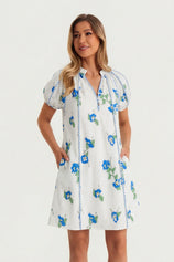 Womens White Puff Sleeve Mini Dresses | CicyBell