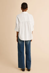 Womens White Oversized Button Down Shirts | CicyBell
