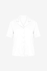 Womens White Satin Button Down Shirts  | CicyBell