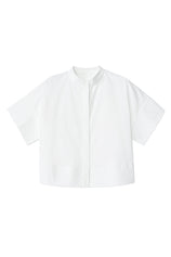 Womens White Cropped Short Sleeve Shirts| CicyBell