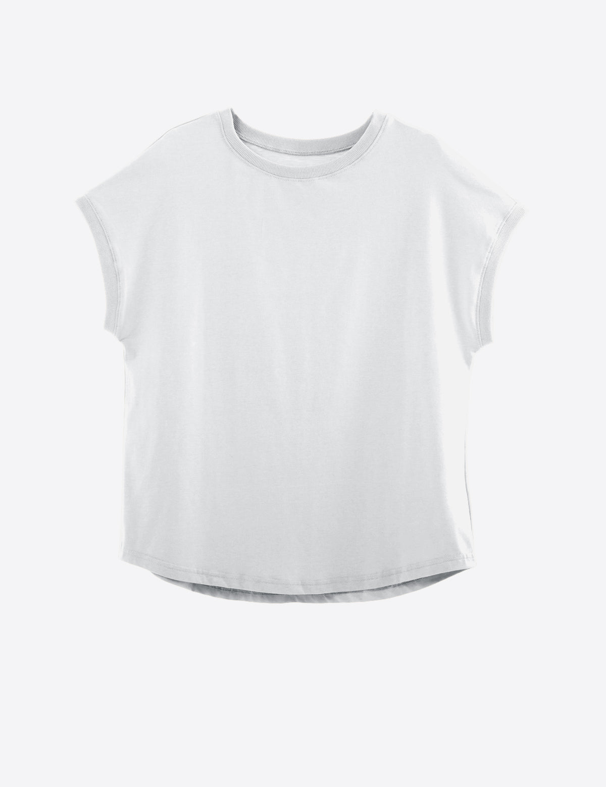 A trendy oversized Cicy Bell cap sleeve top in a breathable cotton-poly blend. Highlights the feminine cap sleeves and wide armholes for a breezy feel, ideal for running errands or lounging on vacation.
