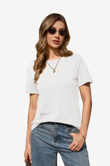 Womens White Summer Short Sleeve T-Shirts| CicyBell