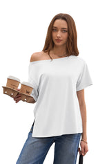 Womens White Oversized T-Shirts  | CicyBell
