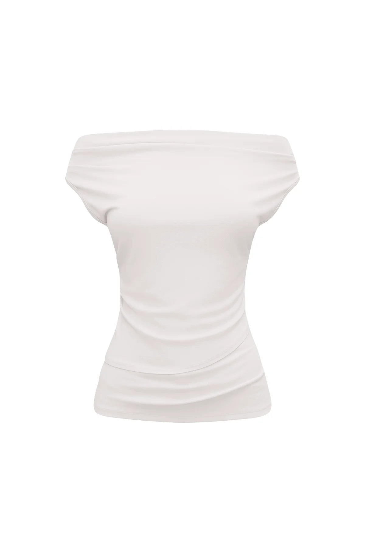 Womens White Cowl Neck Tank Tops | CicyBell