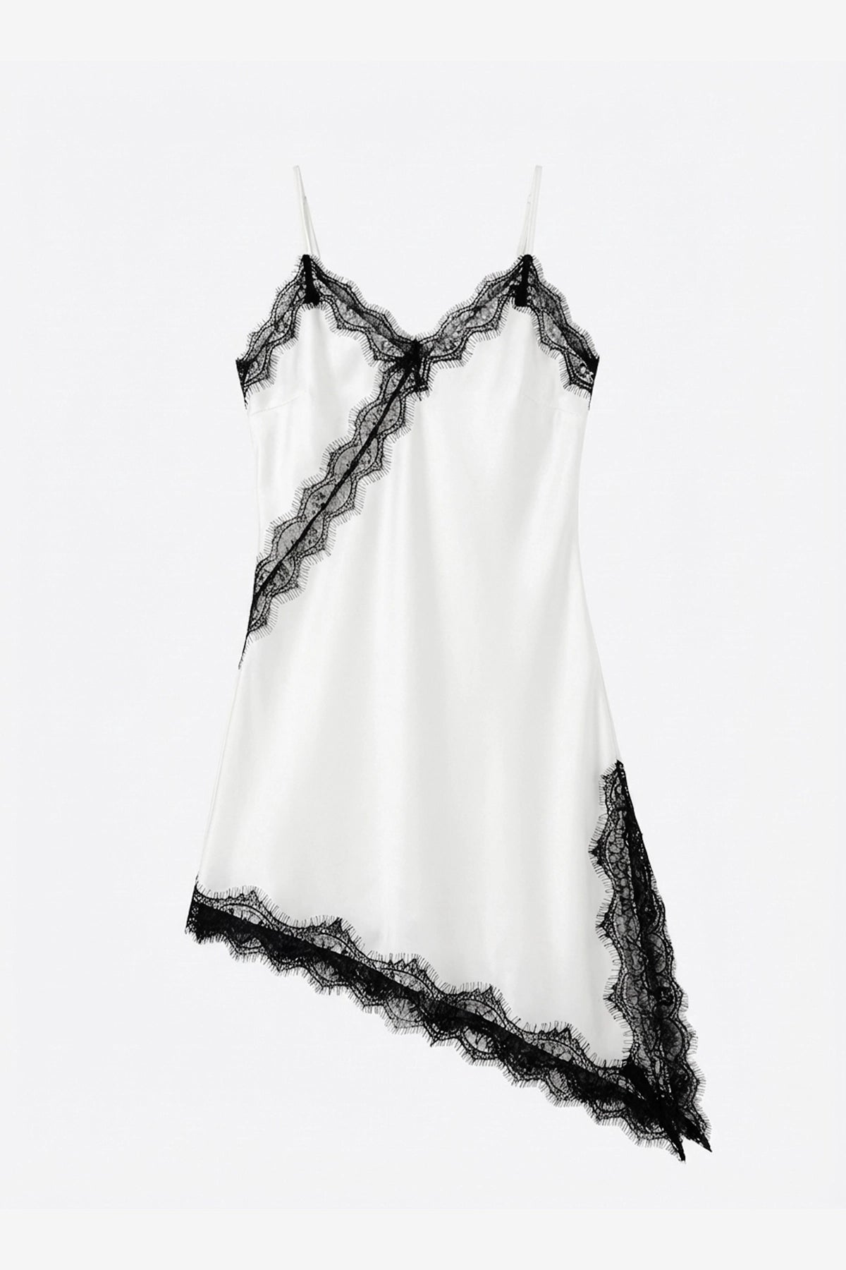 Womens White Satin Lace Cami Tops | CicyBell