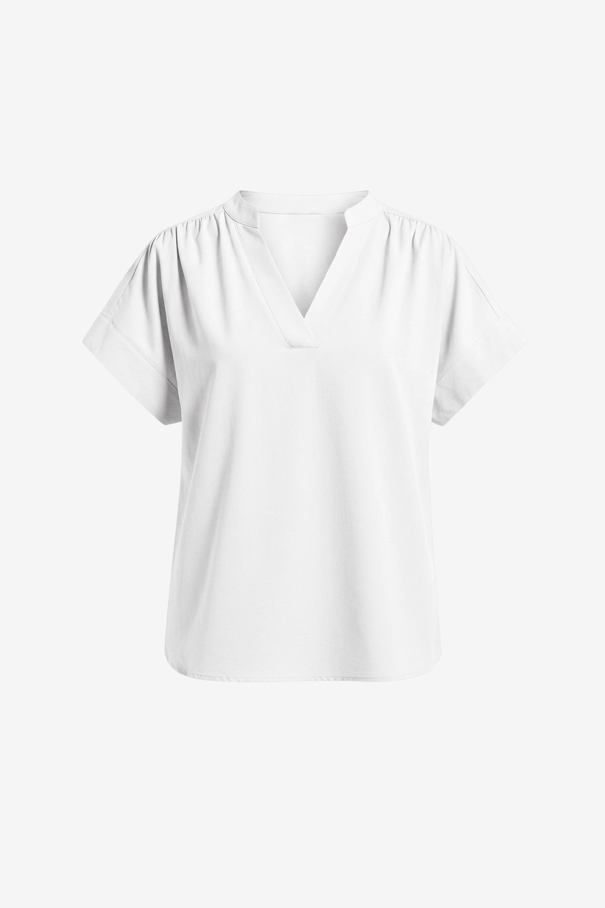 Womens White V Neck Blouse Tops  | CicyBell