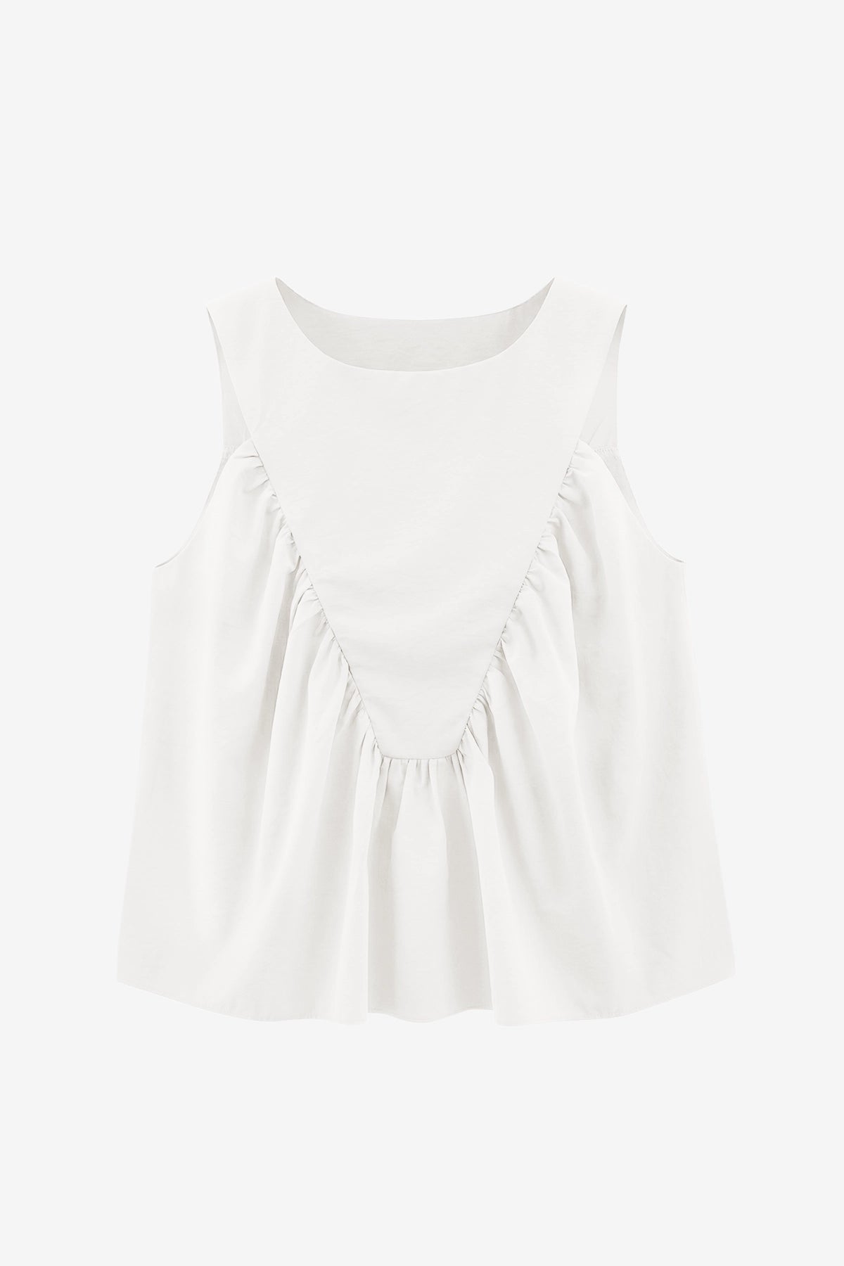 Womens White Peplum Babydoll Tank Tops | CicyBell