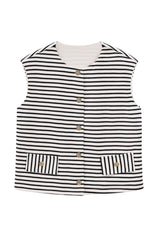 Womens White Summer Striped Vest | CicyBell