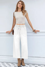 Cicy Bell Womens White High Waisted Baggy Jeans
