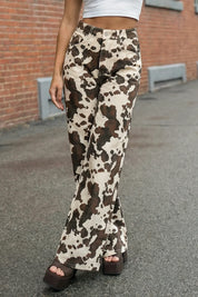 Womens White&black Wide Leg Jeans | CicyBell