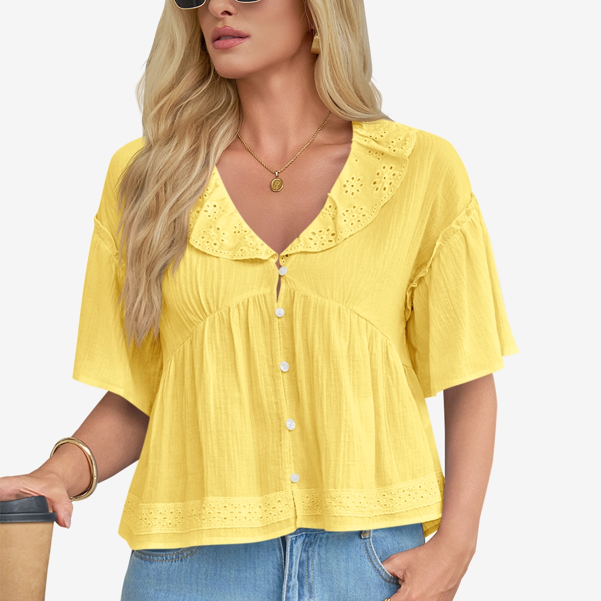 CicyBell-Womens-Yellow-BabydollTops-J7K238_1.webp