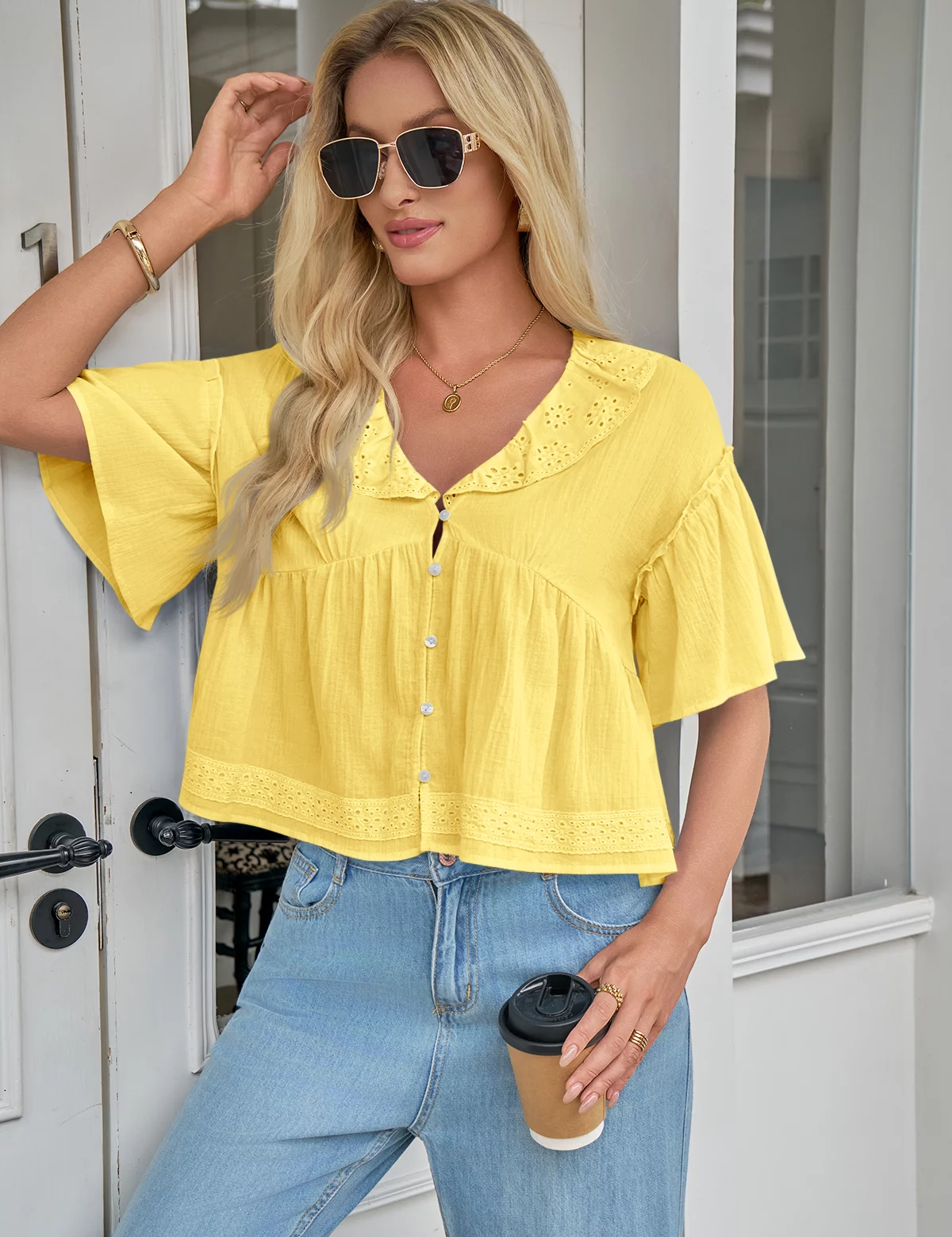 CicyBell-Womens-Yellow-BabydollTops-J7K238_3.webp