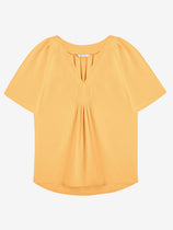 Womens Yellow V Neck Blouse | CicyBell